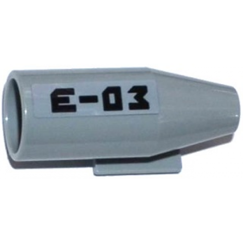 Aircraft Engine Smooth Large, 2 x 2 Thin Top Plate with 'E-03' Pattern Model Left (Sticker) - Set 60093