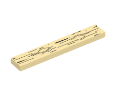 Tile 1 x 6 with Wood Grain Pattern