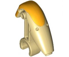 Minifigure, Head, Modified Mechanical (SW Battle Droid) with Orange Insignia Pattern
