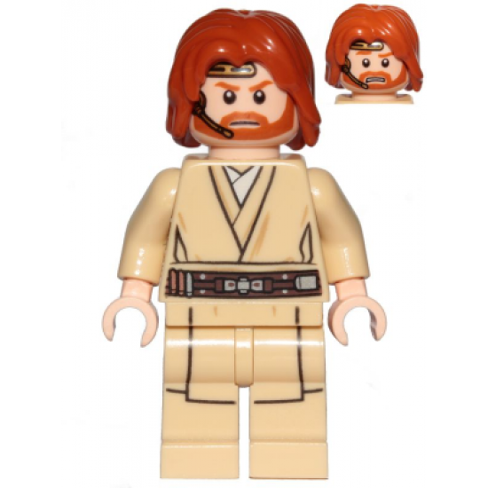 Obi-Wan Kenobi (Mid-Length Tousled with Center Part Hair and Headset)