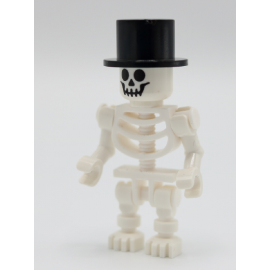 Skeleton with Standard Skull, Black Top Hat