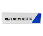 Panel 1 x 4 x 1 with Blue Triangle and 'CAPT. STEVE ROGERS' Pattern Model Left Side (Sticker) - Set 76076