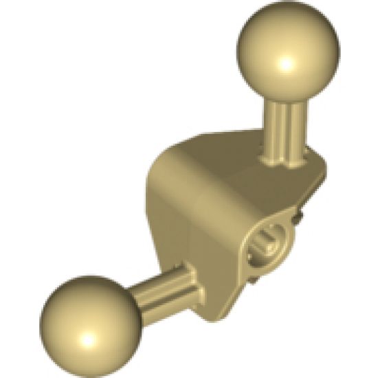Bionicle Ball Joint 4 x 4 x 2 90 Degree with 2 Ball Joint and Axle Hole