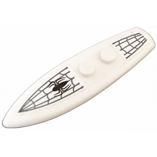 Minifigure, Utensil Surfboard Standard with Black Spider and Spider Web Pattern (Stickers) - Set 76059