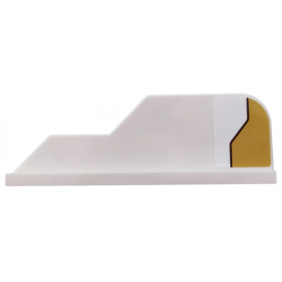 Tail 8 x 1 with Stepped Fin with Gold Decoration Pattern Model Left Side (Sticker) - Set 75970