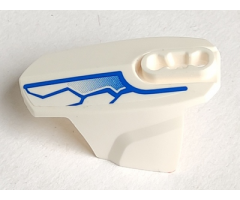 Hero Factory Armor with Ball Joint Socket - Size 5 with Blue and White Fracture Pattern (Sticker) - Set 6230