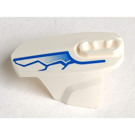 Hero Factory Armor with Ball Joint Socket - Size 5 with Blue and White Fracture Pattern (Sticker) - Set 6230