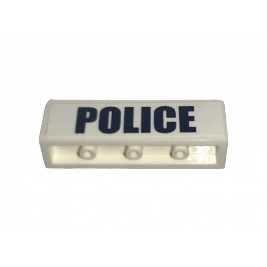 Panel 1 x 4 x 1 with Dark Blue 'POLICE' on White Background Pattern (Sticker) - Set 60070