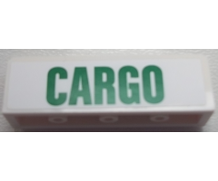 Panel 1 x 4 x 1 with Green 'CARGO' Pattern (Sticker) - Set 60052