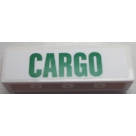 Panel 1 x 4 x 1 with Green 'CARGO' Pattern (Sticker) - Set 60052