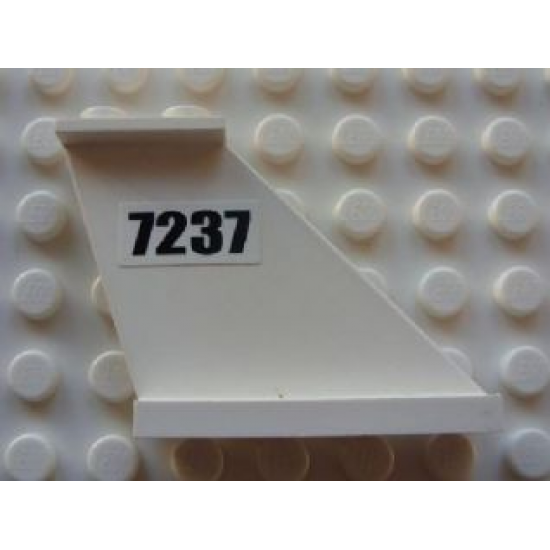 Tail 4 x 1 x 3 with Black '7237' Pattern on Both Sides (Stickers) - Set 7237