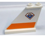 Tail 4 x 1 x 3 with Coast Guard Pattern on Left Side (Sticker) - Set 7738