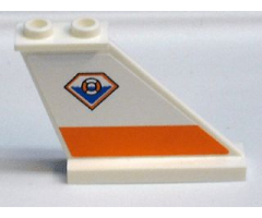 Tail 4 x 1 x 3 with Coast Guard Pattern on Right Side (Sticker) - Set 7738