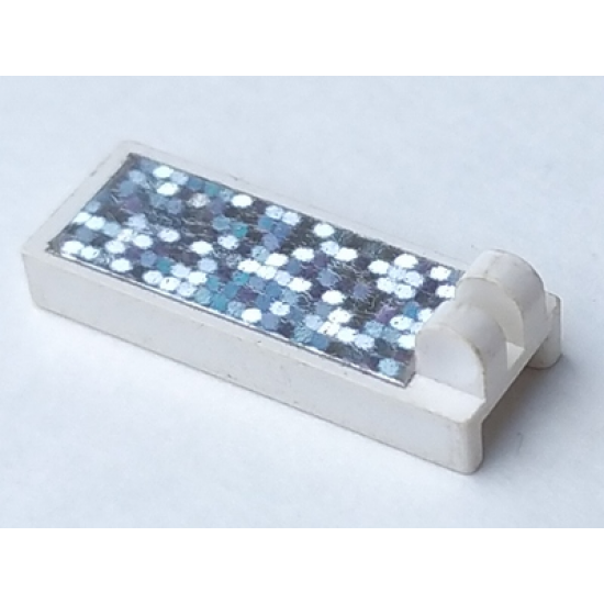 Hinge Tile 1 x 2 1/2 with 2 Fingers on Top with Glitter Space Panel Pattern (Sticker) - Sets 5125 / 6339 / 6544