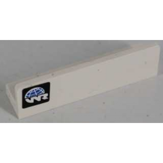 Panel 1 x 4 x 1 with Globe and White 'WR' World Racers Logo Pattern Model Right Side (Sticker) - Set 8864