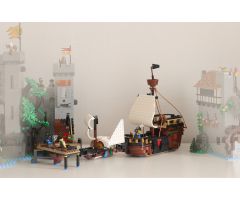 31109 - Lion Knights' Castle Extension Port, Ship and Training boat