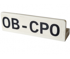 Panel 1 x 4 x 1 with Black 'OB-CPO' Pattern (Sticker) - Set 7623