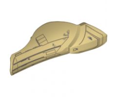 Large Figure Part Armor, Leg Shin Guard with Ball Joint Socket and Scarif Trooper Pattern