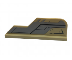 Tail 8 x 1 with Stepped Fin with Light Bluish Gray Decoration Pattern Model Left Side (Sticker) - Set 75204