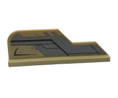 Tail 8 x 1 with Stepped Fin with Light Bluish Gray Decoration Pattern Model Right Side (Sticker) - Set 75204