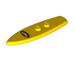Minifigure, Utensil Surfboard Standard with Dark Purple Batman Logo Pattern