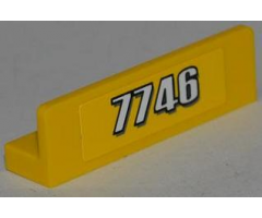 Panel 1 x 4 x 1 with White '7746' Pattern (Sticker) - Set 7746
