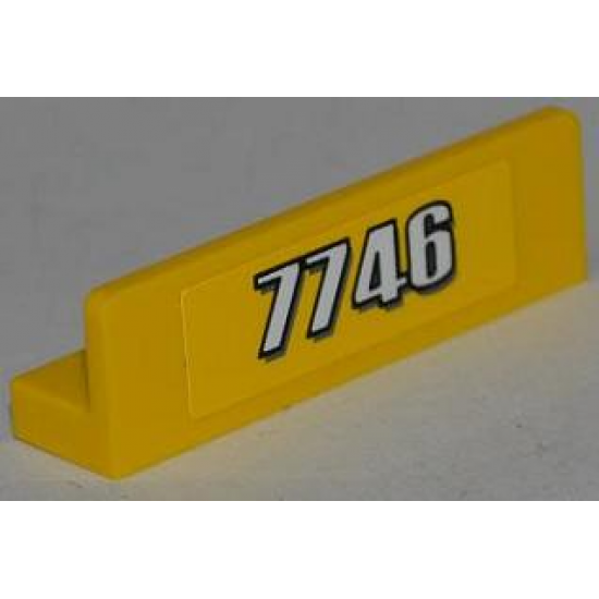 Panel 1 x 4 x 1 with White '7746' Pattern (Sticker) - Set 7746