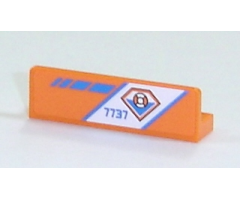 Panel 1 x 4 x 1 with Coast Guard Logo and '7737' Pattern Right (Sticker) - Set 7737