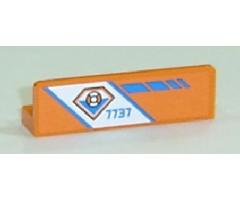 Panel 1 x 4 x 1 with Coast Guard Logo and '7737' Pattern Left (Sticker) - Set 7737