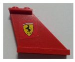 Tail 4 x 1 x 3 with Ferrari Logo Pattern on Right Side (Sticker) - Set 8654