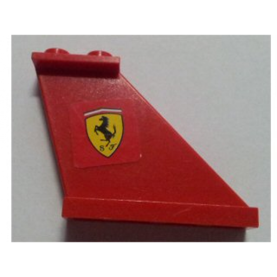 Tail 4 x 1 x 3 with Ferrari Logo Pattern on Right Side (Sticker) - Set 8654