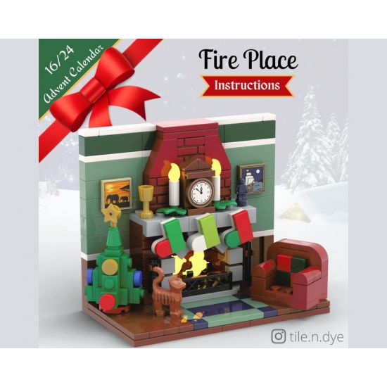 Fire Place - LEGO CHRISTMAS MOC FREE INSTRUCTIONS