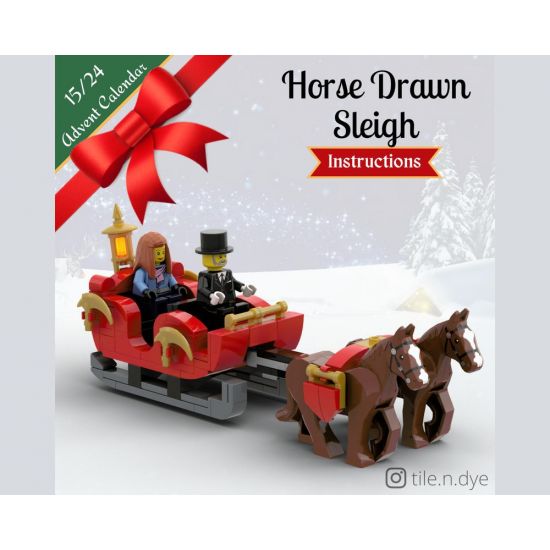 Horse drawn Sleigh - LEGO CHRISTMAS MOC FREE INSTRUCTIONS