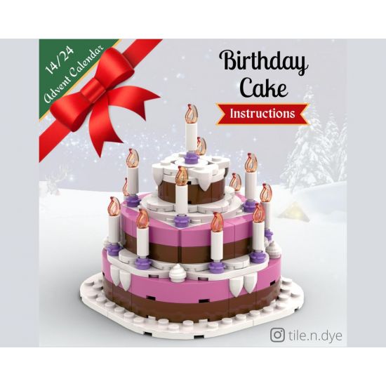 Birthday Cake - LEGO CHRISTMAS MOC FREE INSTRUCTIONS