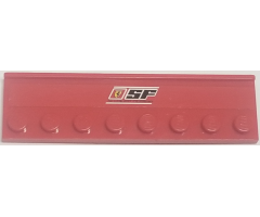Plate, Modified 2 x 8 with Door Rail with Ferrari Logo 'SF' and 'SCUDERIA FERRARI' on White Lines Pattern (Sticker) - Set 8185