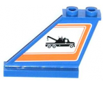 Tail 4 x 1 x 3 with Tow Truck in Orange Border Pattern on Left Side (Sticker) - Set 60056
