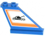 Tail 4 x 1 x 3 with Tow Truck in Orange Border Pattern on Right Side (Sticker) - Set 60056