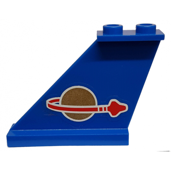Tail 4 x 1 x 3 with Classic Space Logo Pattern on Left Side (Sticker) - Set 70816
