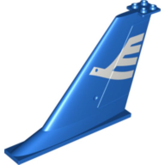 Tail 14 x 2 x 8 with White Airline Bird Pattern