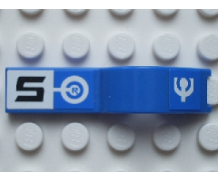 Vehicle, Mudguard 1 x 4 1/2 with '5 R' Pattern Right (Stickers) - Sets 6111 / 8662