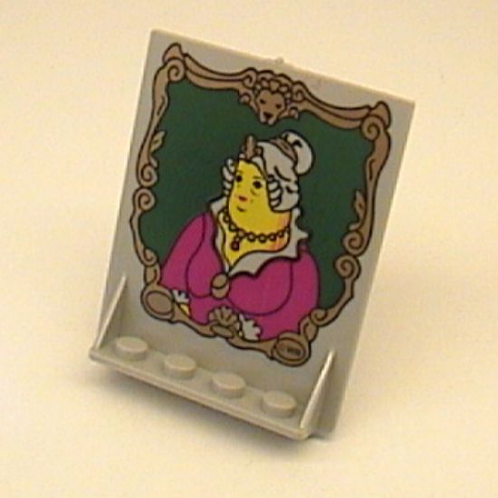 Door 2 x 5 x 5 Swivel, Bracket Base with HP Portrait of Fat Lady Pattern