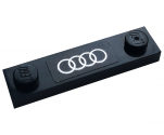 Plate, Modified 1 x 4 with 2 Studs without Groove with Audi Logo Pattern (Sticker) - Set 76897