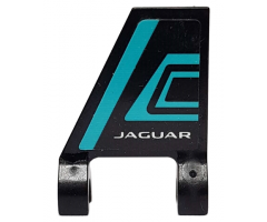 Flag 2 x 2 Trapezoid with Medium Azure Stripes and White 'JAGUAR' Pattern Model Right Side (Sticker) - Set 76898