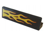 Panel 1 x 4 x 1 with Orange and Yellow Flame Pattern Model Left Side (Sticker) - Set 76167