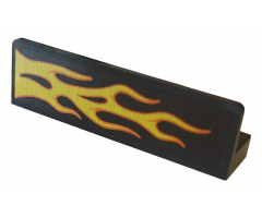 Panel 1 x 4 x 1 with Orange and Yellow Flame Pattern Model Left Side (Sticker) - Set 76167