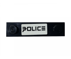 Plate, Modified 1 x 4 with 2 Studs without Groove with Ninjago 'POLICE' Pattern (Sticker) - Set 70607