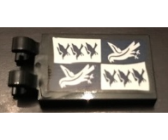 Tile, Modified 2 x 3 with 2 Clips with Ravenclaw Banner Pattern (Sticker) - Set 71043