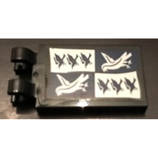 Tile, Modified 2 x 3 with 2 Clips with Ravenclaw Banner Pattern (Sticker) - Set 71043