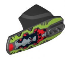 Hero Factory Armor with Ball Joint Socket - Size 6 with Lime, Red and Silver Pattern (Scorpio)