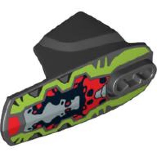 Hero Factory Armor with Ball Joint Socket - Size 6 with Lime, Red and Silver Pattern (Scorpio)